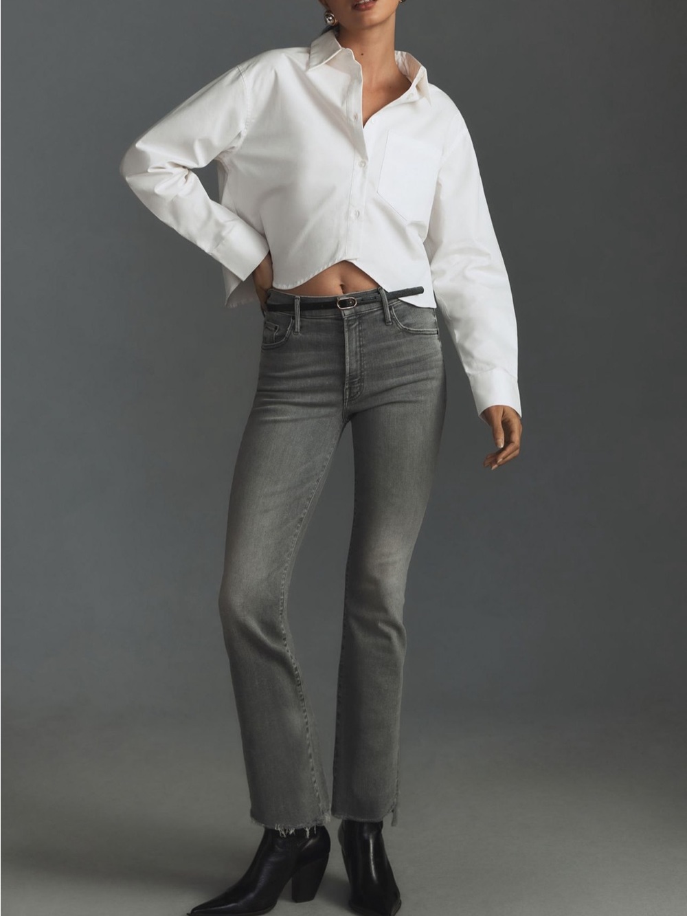 MOTHER The Insider Crop Step
Fray Jeans size 30